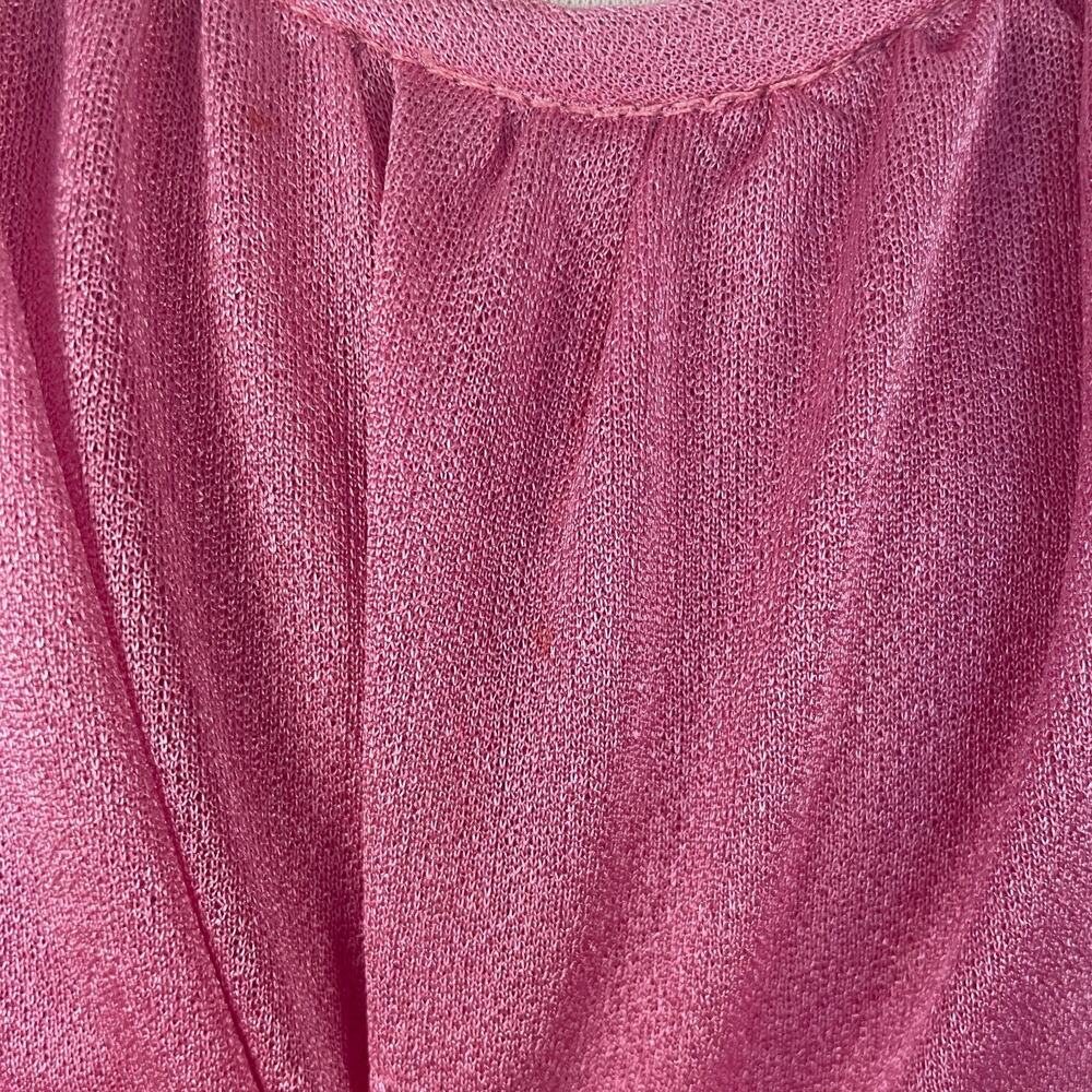 Vintage Formal Dress Size Small Pink Accordion Pleated Maxi Prom Bridesmaid 80s - Picture 11 of 16